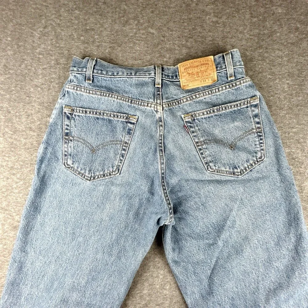Vintage Levi’s 560 Jeans Mens 34x32 Blue Denim Loose Fit Tapered Baggy Y2K USA